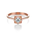 Pierścionek z różowego złota z diamentami AJPZ_137